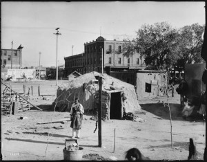 1912 New Mexico becomes the 47th state in the US to become bilingual_An_Indian_enclave_in_Albuquerque_New_Mexico_1912